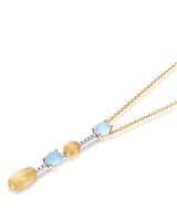 Halskette Nanis Dame Dancing Azure in Gelbgold Acquamarina 0.73 Ct CS5-597 - CS5-597